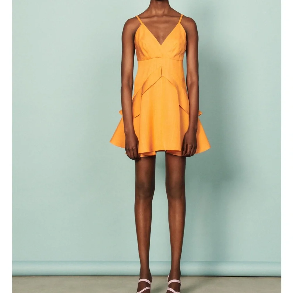 SANDRO Ruffled mini dress - Picture 2 of 7